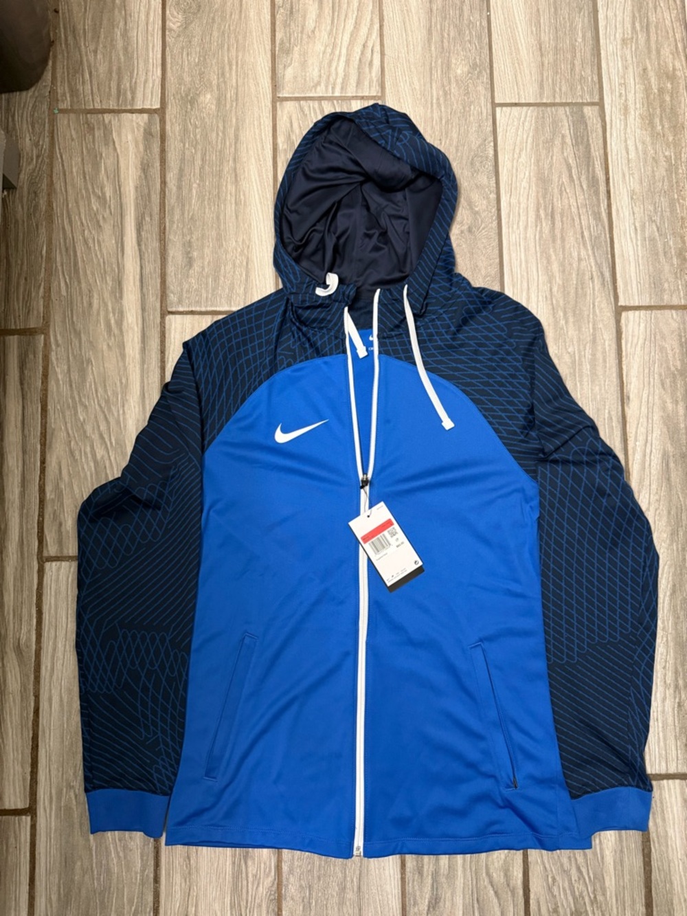 Nike Dri-Fit Strike 23 Men’s Knitted Hooded Soccer Jacket DR2571-463 Size Large
